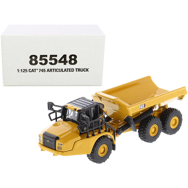 Diecast Masters CAT 745 Articulated Dump Truck, Yellow, 1/125