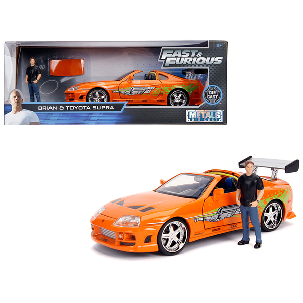 Jada Fast & Furious Toyota Supra Orange Metallic 1/24 w/Brian