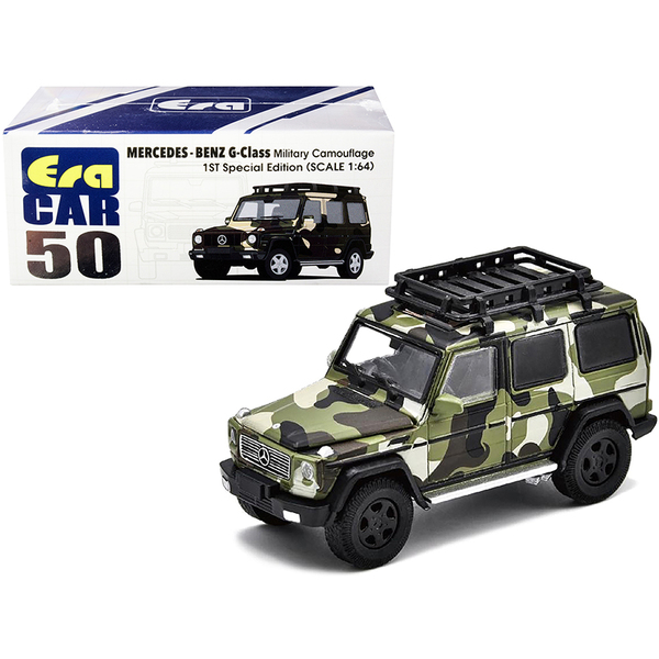 Era Car 1/64 Mercedes-Benz G-Class, Military Camo & Roof Rack