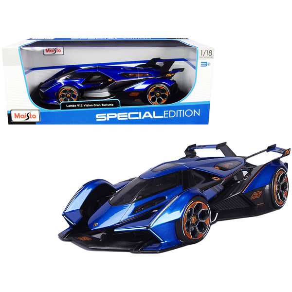 Maisto Lamborghini V12 Vision Gran Turismo Blue 1/18 Scale