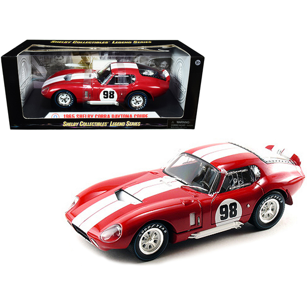 Shelby Collectibles 1965 Cobra Daytona Coupe #98 Red/White 1:18