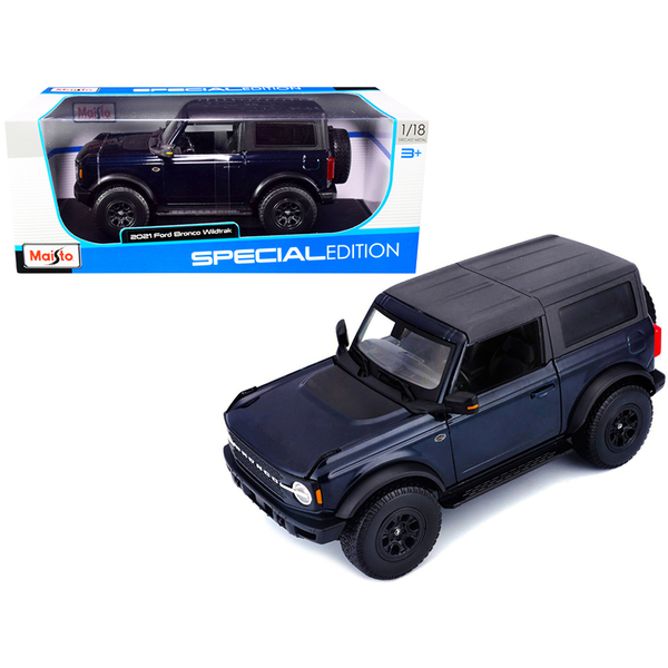 Maisto 2021 Ford Bronco Wildtrak - Dark Blue Metallic