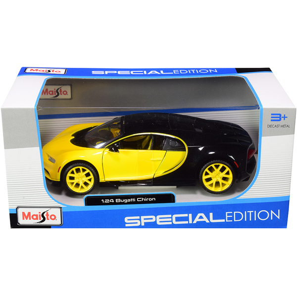 Maisto Bugatti Chiron 1/24 Scale - Yellow & Black