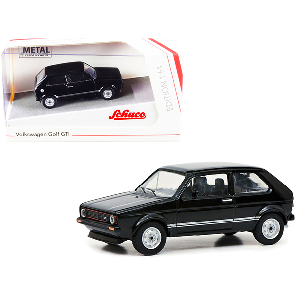 Schuco Volkswagen Golf GTI (Black/Silver Stripes) 1/64