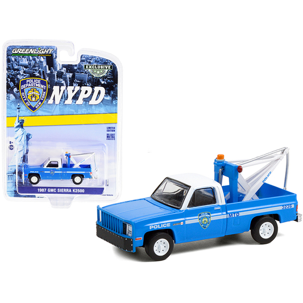 Greenlight 1987 GMC Sierra K2500 NYPD Tow Truck 1/64