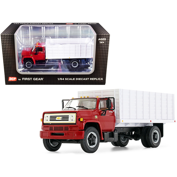 First Gear 1/64 Chevrolet C65 Grain Truck Red & White 4.625"