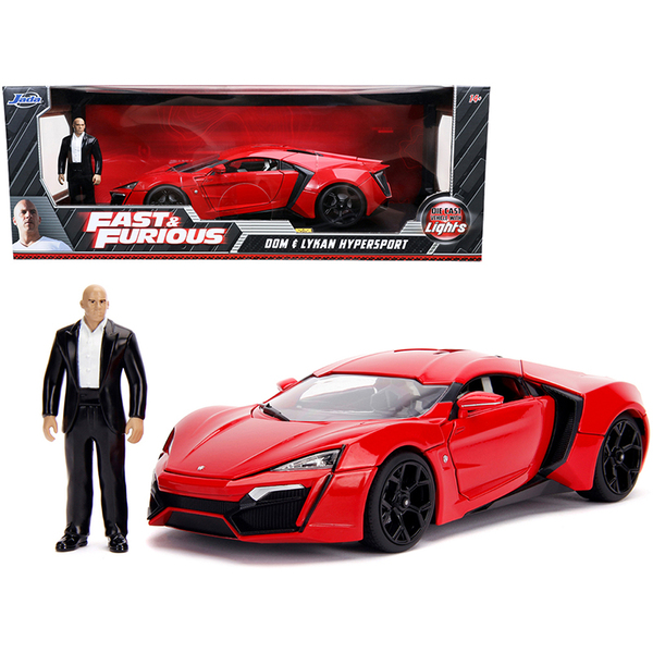 Jada Lykan Hypersport Red w/ Dom Figurine - Fast & Furious