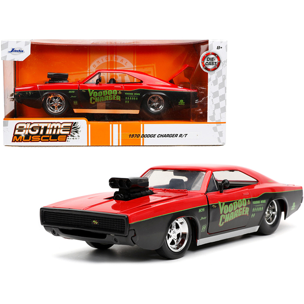 Jada 1970 Dodge Charger R/T Red & Black Diecast 1/24