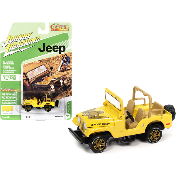 Johnny Lightning 1/64 Jeep CJ-5 Golden Eagle Diecast