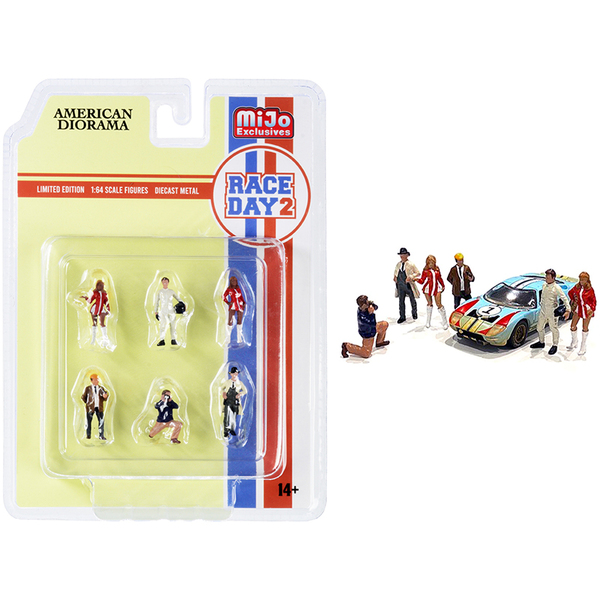 American Diorama Race Day Crew 1/64 Scale Figurines (6-Pc)