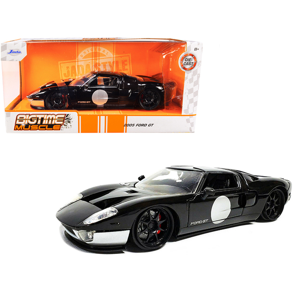 Jada 2005 Ford GT Black & Silver 1/24 Diecast