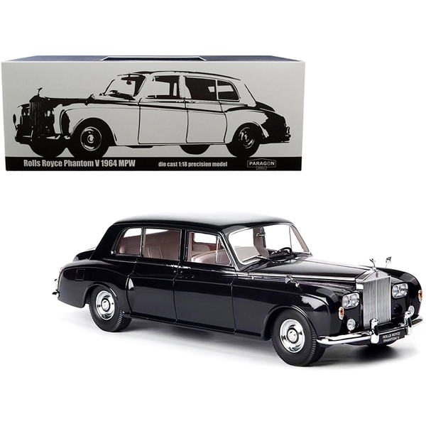Paragon 1964 Rolls Royce Phantom V Midnight Blue 1/18 Diecast