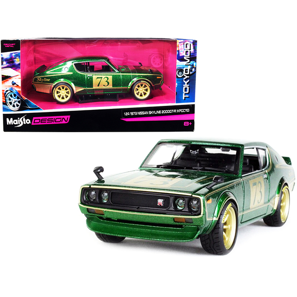 Maisto 1973 Nissan Skyline 2000GT-R KPGC110 Green 1/24 Diecast