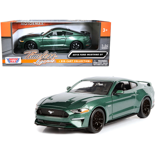 Motormax 1/24 2018 Ford Mustang GT 5.0 Green Metallic