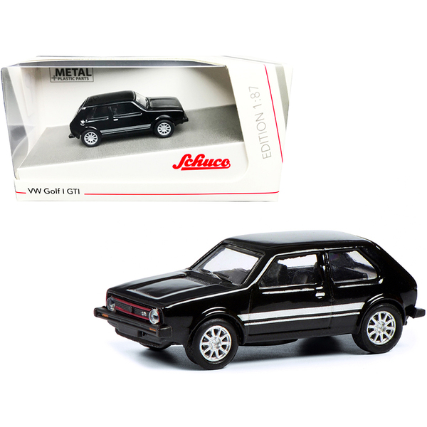 Schuco Volkswagen Golf I GTI - Black/Silver 1/87 Scale