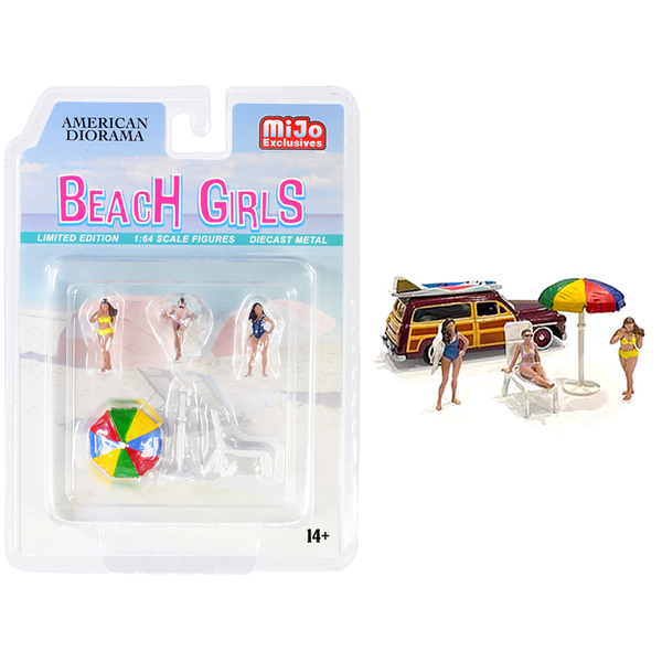 American Diorama Beach Girls 1/64 Scale Figurines