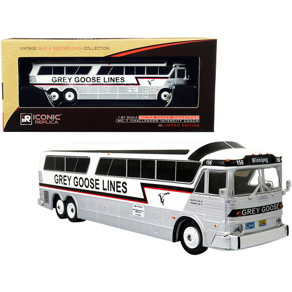 Iconic Replicas 1/87 "Grey Goose Lines" MCI MC-7 Bus