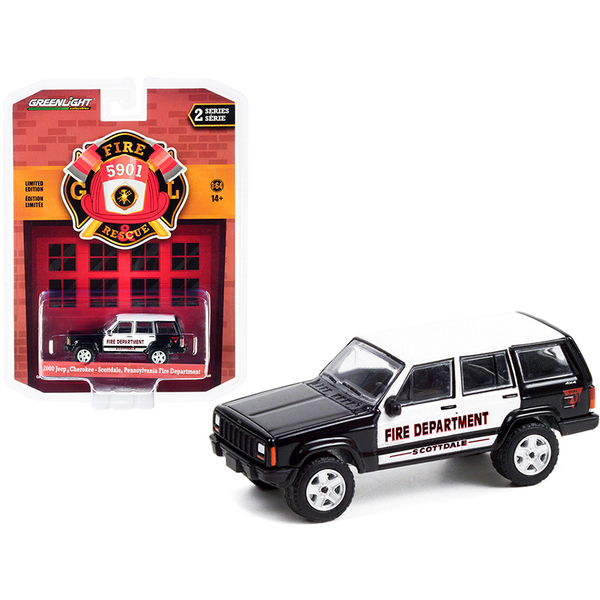 Greenlight 2000 Jeep Cherokee Scottdale Fire Dept.