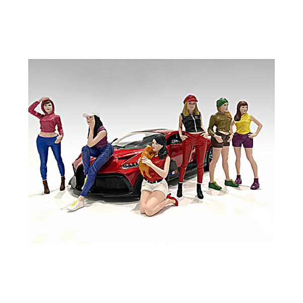 American Diorama Girls Night Out 6-Figure Set - 1/18 Scale