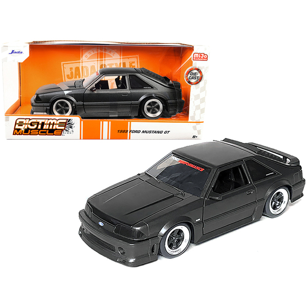 Jada 1989 Ford Mustang GT Matte Black 1/24 Diecast