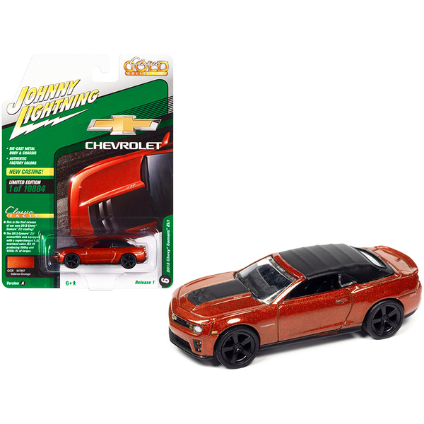 Johnny Lightning 2013 Camaro ZL1 Convertible 1/64 Inferno Orange