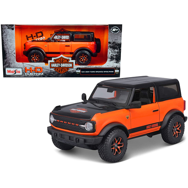 Maisto 2021 Ford Bronco Badlands Harley-Davidson Orange/Black 1/24