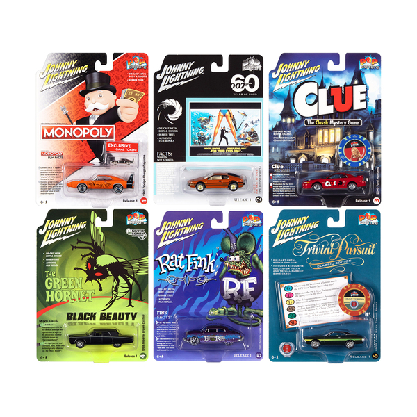 Johnny Lightning Pop Culture Collection Set of 6 Diecast Cars