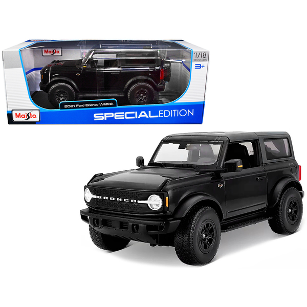 Maisto 2021 Ford Bronco Wildtrak 1/18 Diecast - Black