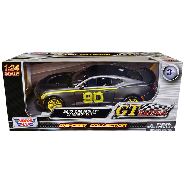 Motormax 1/24 Scale 2017 Camaro ZL1 - Matt Gray/Yellow