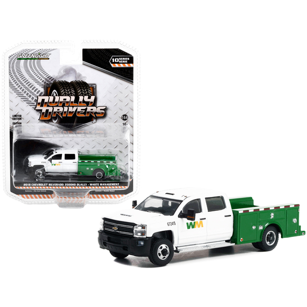 Greenlight 2018 Chevy Silverado 3500HD Dually - Waste Management
