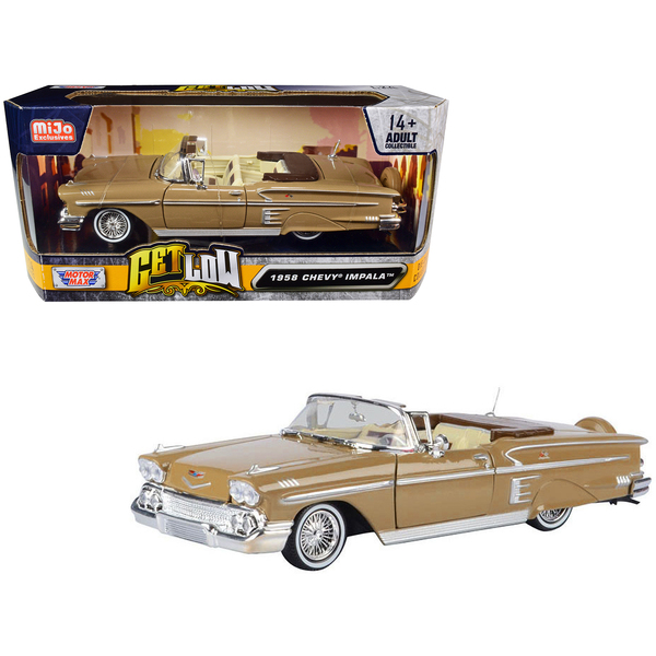 Motormax 1958 Impala Convertible Lowrider - Light Brown
