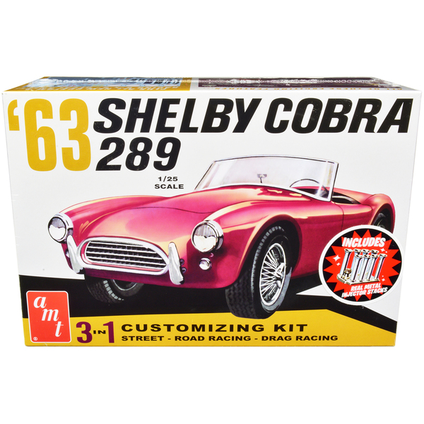 Amt 1963 Shelby Cobra 289 3-in-1 1/25 Scale Model Kit