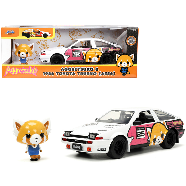 Jada 1986 Toyota Trueno AE86 RHD w/ Aggretsuko Figure