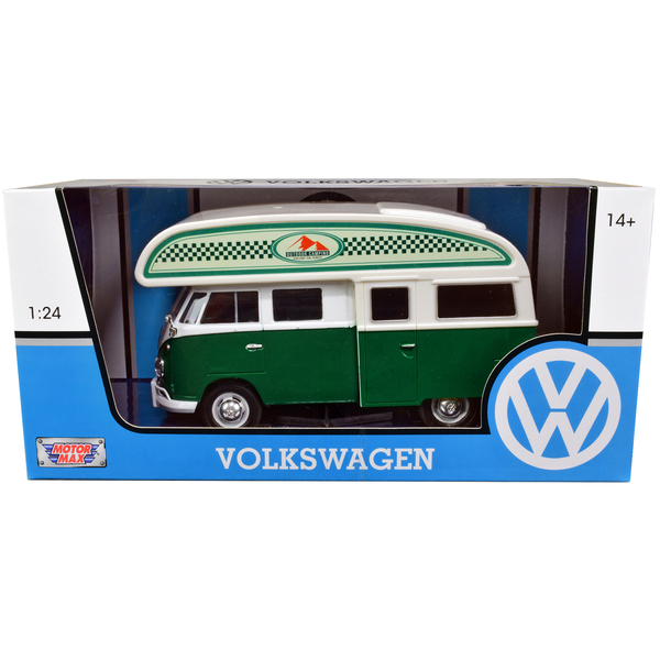 Motormax VW T1 Camper Van 1:24 Green/White