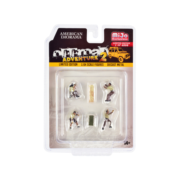 American Diorama 1:64 Off-Road Adventure 2 Fig Set (6 pc)