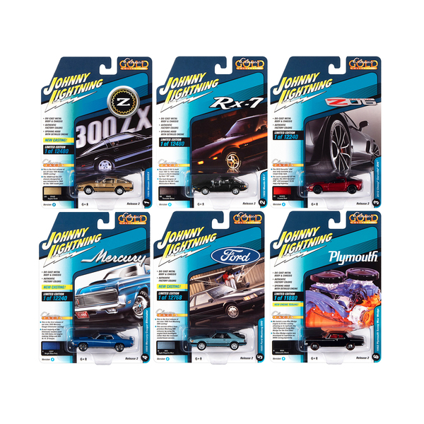 Johnny Lightning Classic Gold Collection Set A 6 Car 1/64 Scale