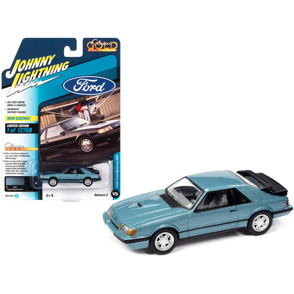 Johnny Lightning 1/64 Blue 1986 Ford Mustang SVO