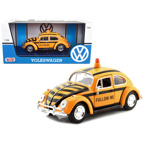 Motormax 1966 VW Beetle Airport Safety 1/24 Diecast