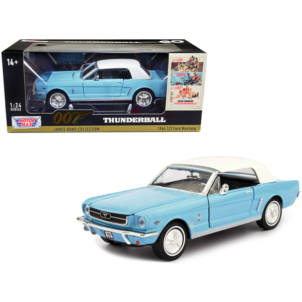 Motormax 1964 1/2 Ford Mustang Light Blue 1/24 Diecast