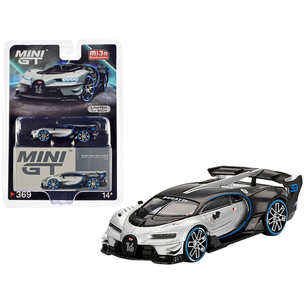 Mini GT Bugatti Vision Gran Turismo Silver/Carbon 1/64
