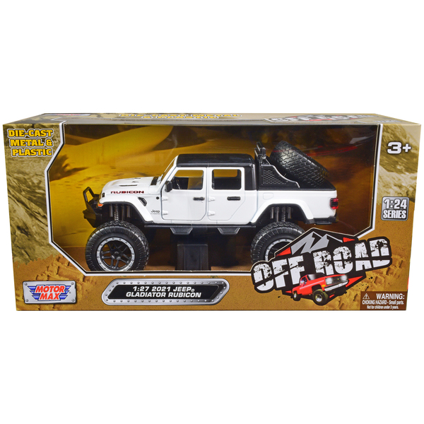 Motormax 2021 Jeep Gladiator Rubicon White/Black 1/27