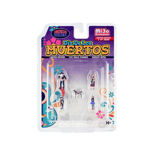 American Diorama Dia de los Muertos 1/64 Scale Figure Set - 5 Pcs
