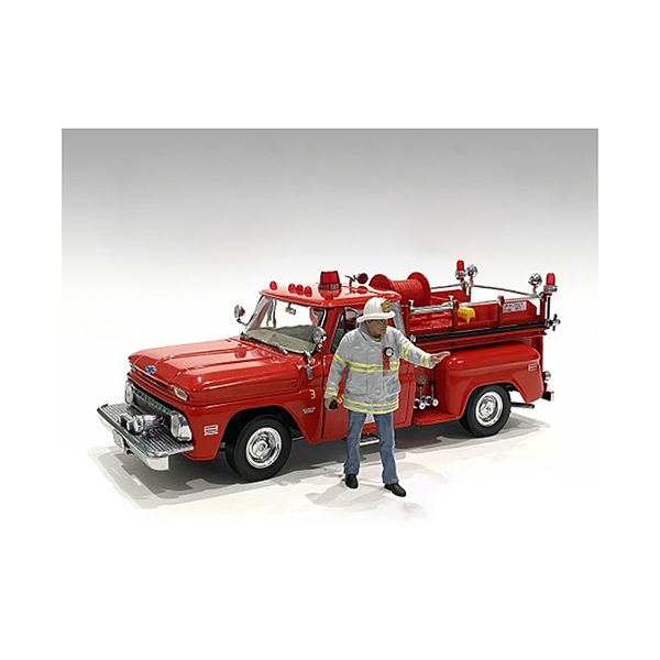 American Diorama Fire Captain Figure - 4 Inch, 1/18 Scale