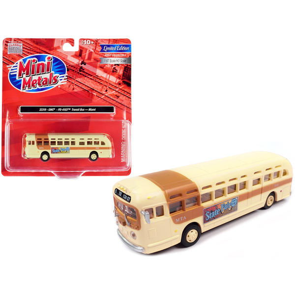 Classic Metal Works GMC PD-4103 Bus, Miami Beige, HO Scale (4.25 in)