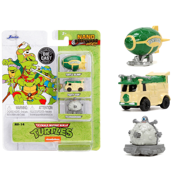 Jada Nano Hollywood Rides TMNT 3-Pc Car Set