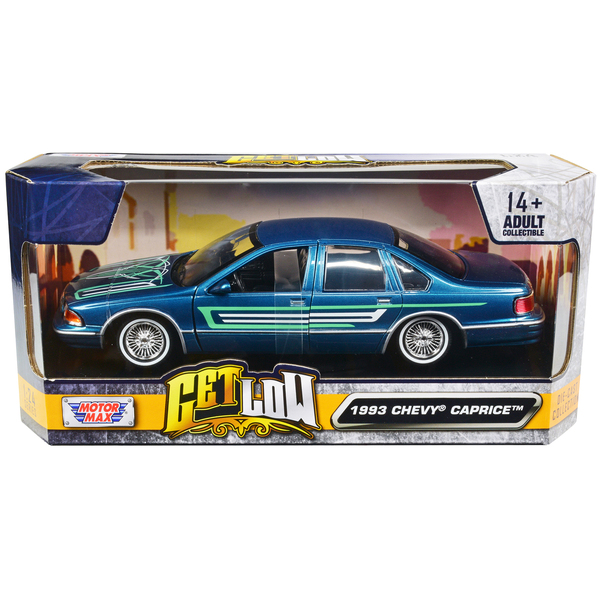 Motormax 1993 Chevy Caprice Lowrider Blue 1:24 Scale