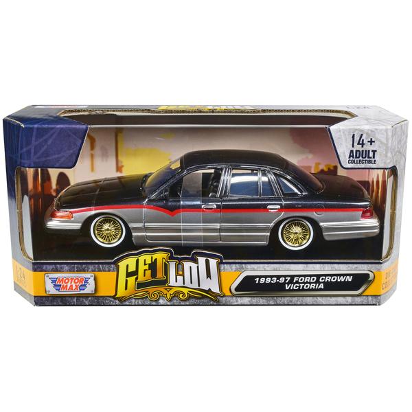 Motormax 'Get Low' Ford Crown Vic Blue 1:24 Scale