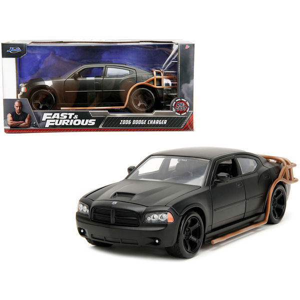 Jada Fast & Furious 2006 Dodge Charger Matt Black 1/24 Scale
