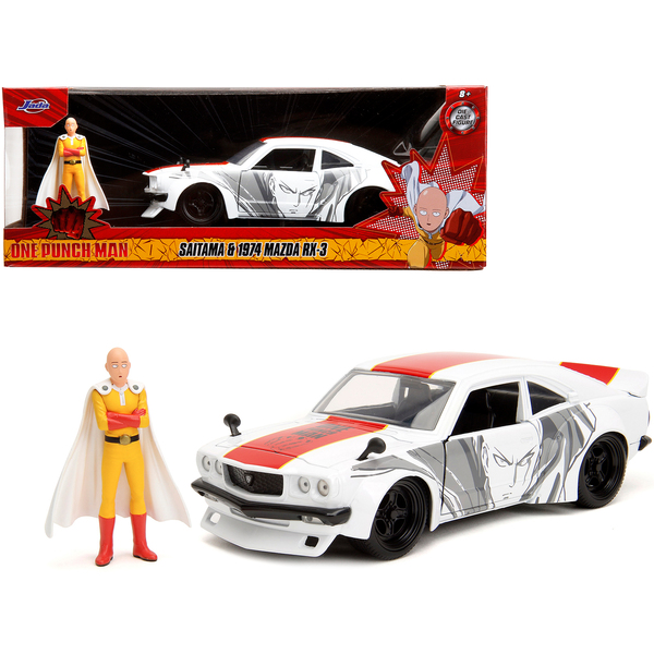 Jada 1974 Mazda RX-3 w/ Saitama 'One Punch Man'