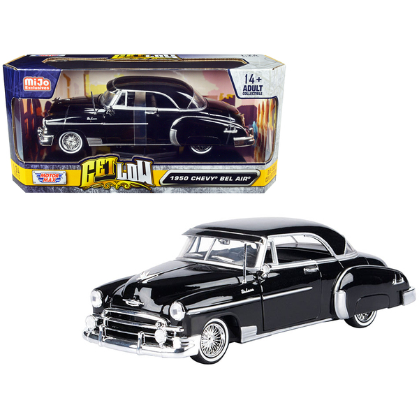 Motormax 1950 Chevy Bel Air Lowrider Black 1/24 Scale